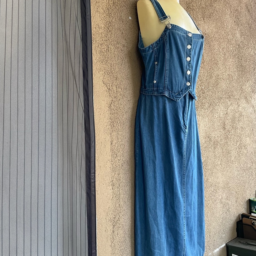 Blue Denim Women's Jeans overol Dress vintage perfect condition size 10